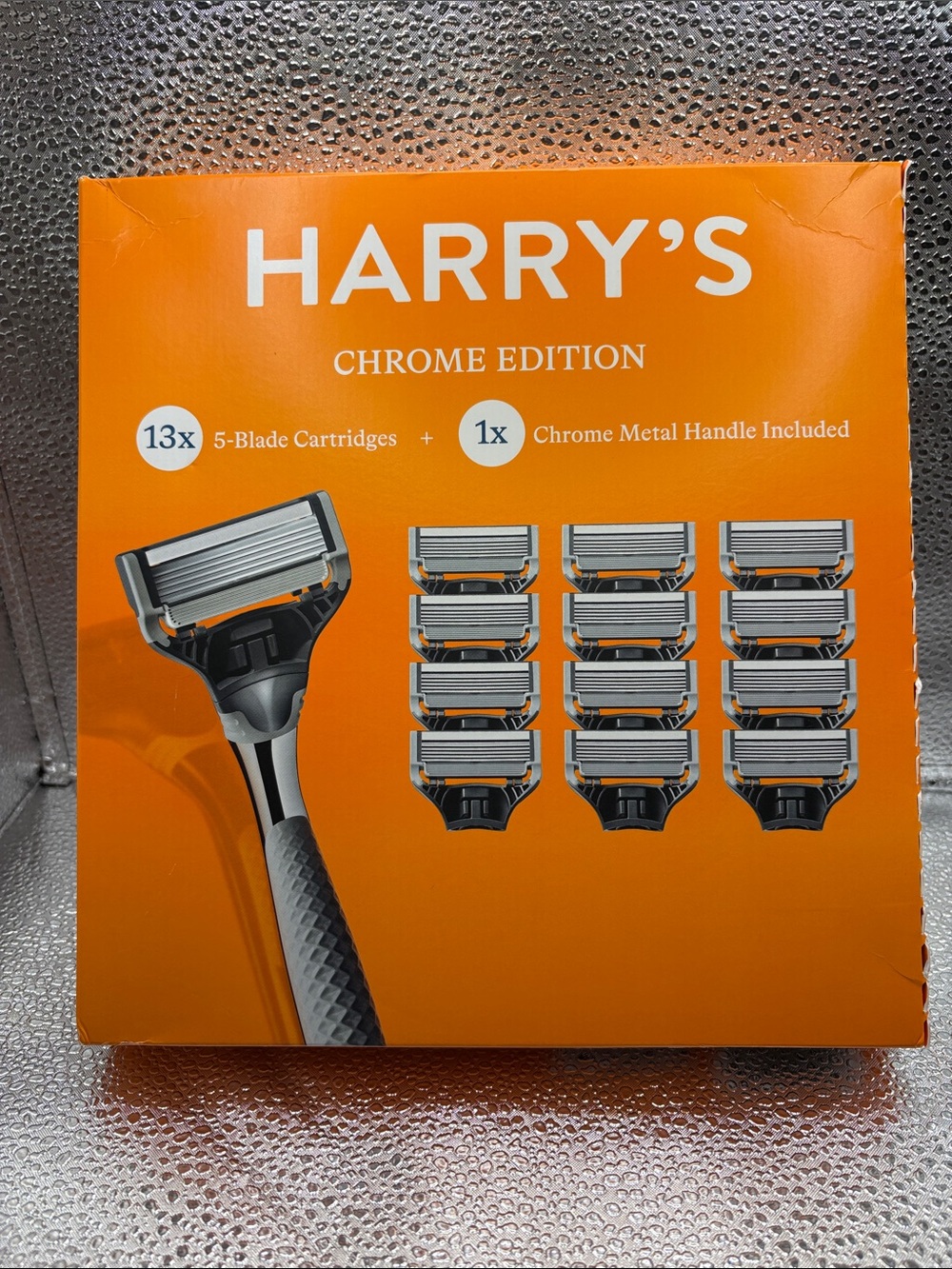 HARRY'S Chrome Edition Razor + 13 Cartridges - NIB